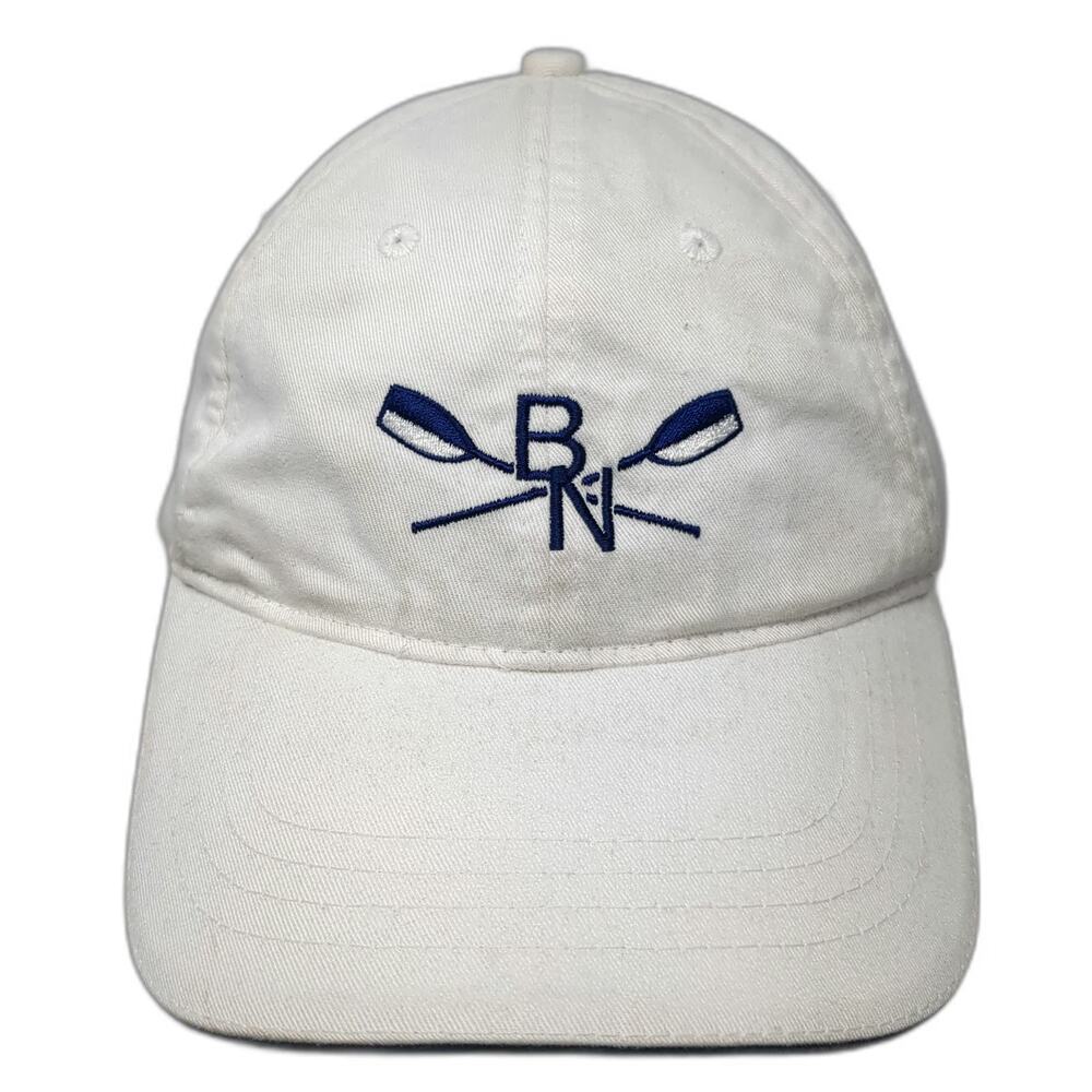 Zkapz Baseball Cap White One Size Slideback Navy Oars Sandwich Bill Rowing Hat